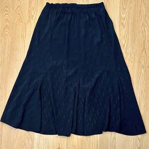 Black Satin Skirt No Tags No Branding Fishtail Hem Sexy Glam Gothic Witchy Rock